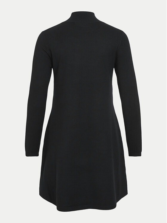 Vila Vila Strickkleid Comfy 14087511 Schwarz Regular Fit