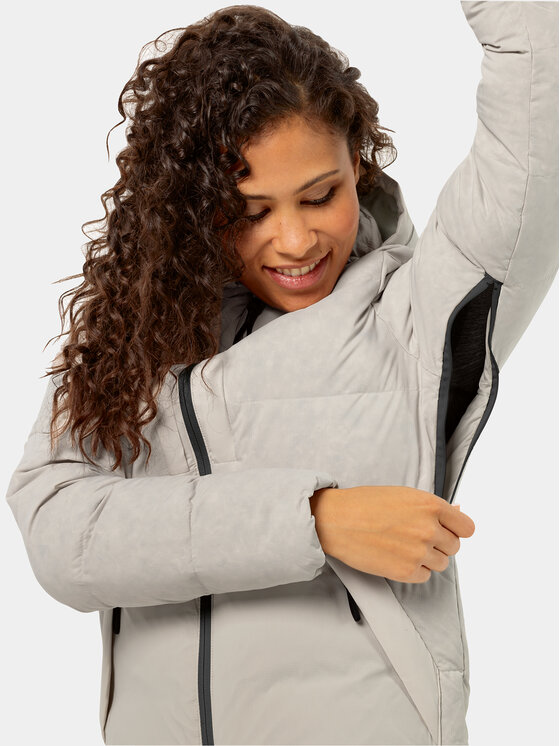 Jack Wolfskin Jack Wolfskin Žieminė striukė Wandermood Down Jkt 1207321 Pilka Regular Fit
