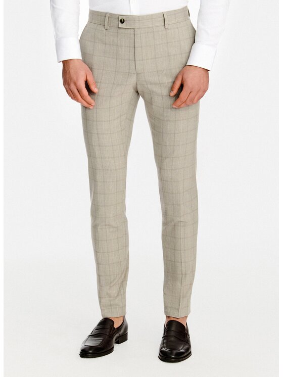 Pako Lorente Pako Lorente Spodnie garniturowe P26SF-6G-040 Beżowy Slim Fit