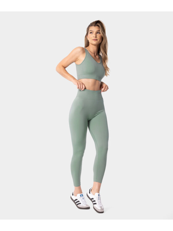 Carpatree Carpatree Legginsy Simply Leggings Zielony Fitted Fit