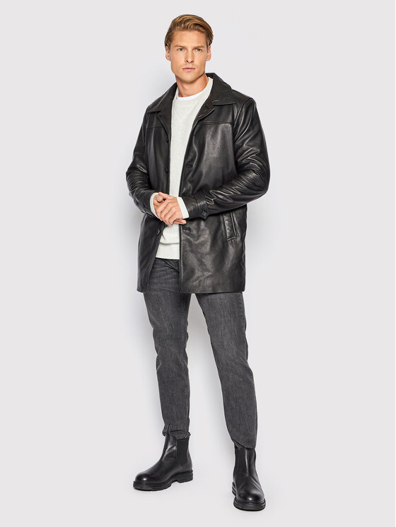 Giacca di pelle Harry Nero Regular Fit