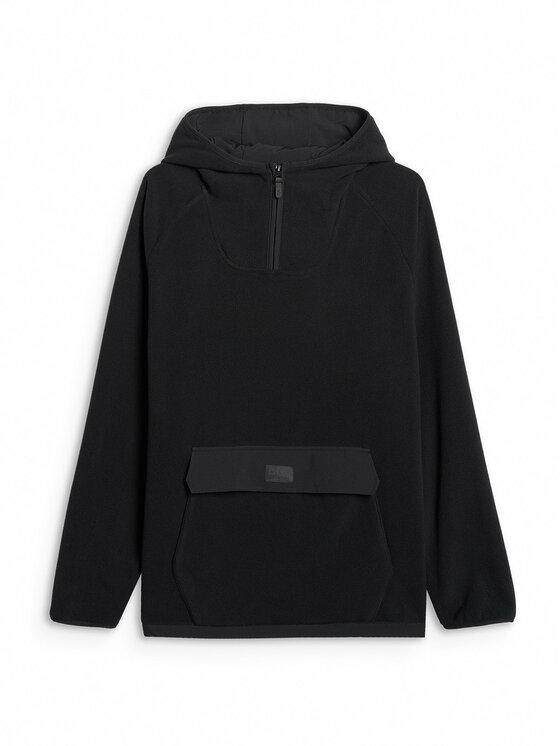 4F 4F Bluza techniczna FOB Czarny Regular Fit