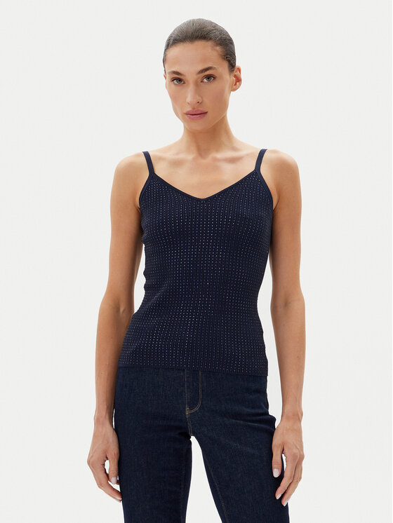 Fracomina Fracomina Top FR25ST4006K410J9 Bleumarin Slim Fit