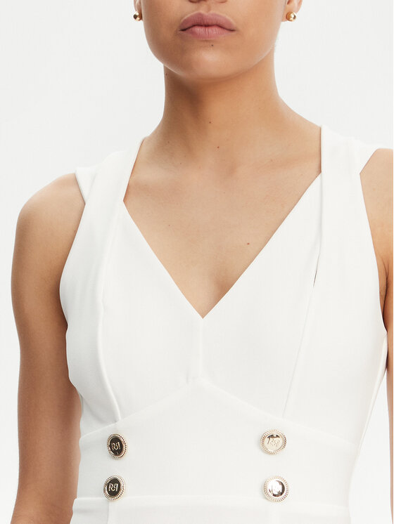 Rinascimento Rinascimento Kokteilinė suknelė CFC0019924002 Balta Regular Fit