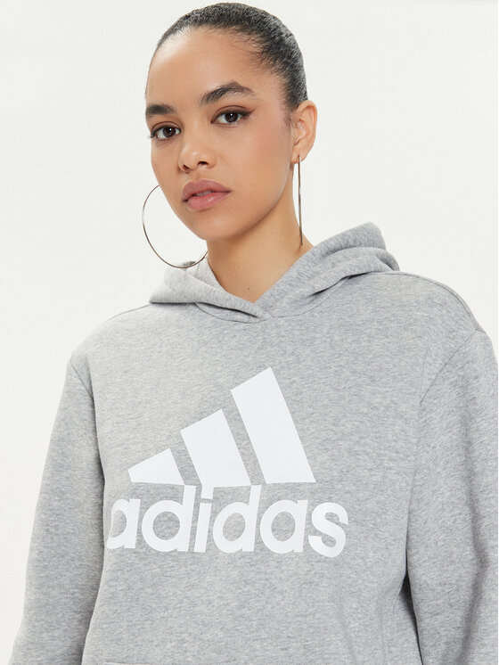 adidas adidas Bluza Essentials Logo IM0215 Szary Loose Fit