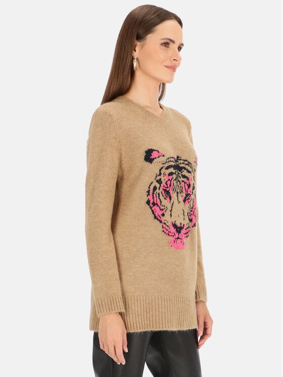 Bariloche Bariloche Sweter Nijar Beżowy Regular Fit