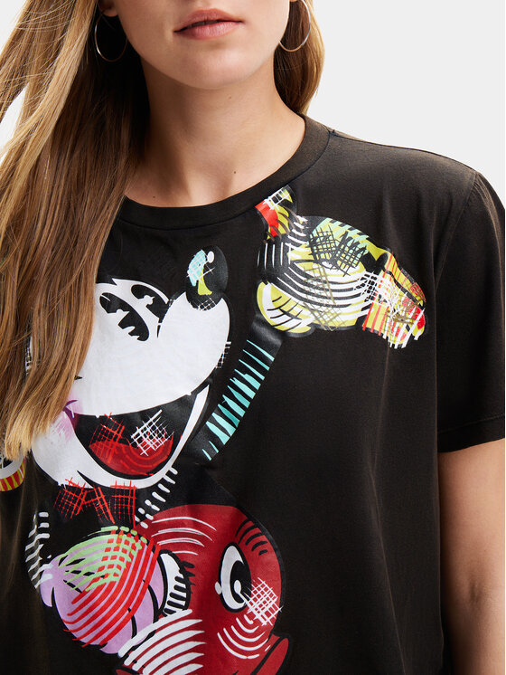 Desigual Desigual T-Shirt MONSIEUR CHRISTIAN LACROIX Mickey 24SWTKAR Czarny Regular Fit