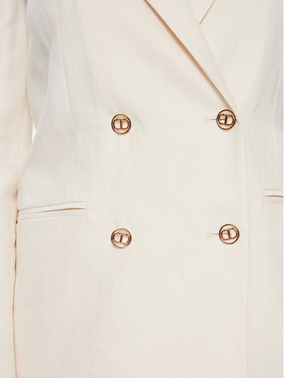 TWINSET TWINSET Švarkas 241TP2560 Écru Oversize