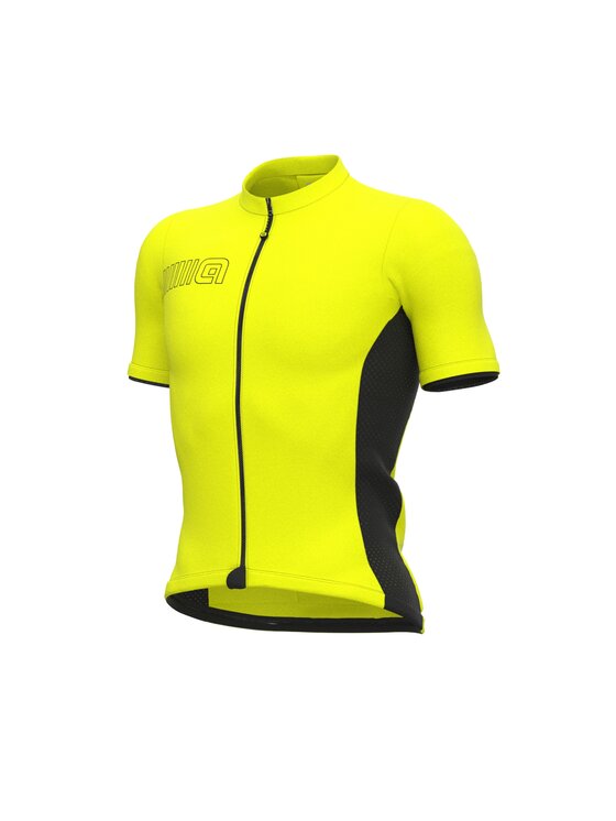 Koszulka rowerowa, rozmiar XL, Żółty, Solid Color Block