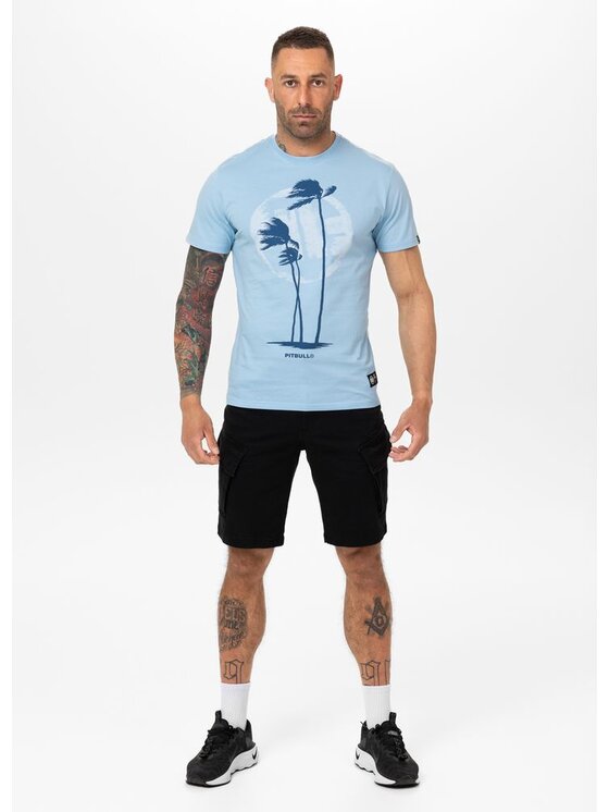 PITBULL PITBULL T-Shirt PALMS Niebieski jasny Regular Fit