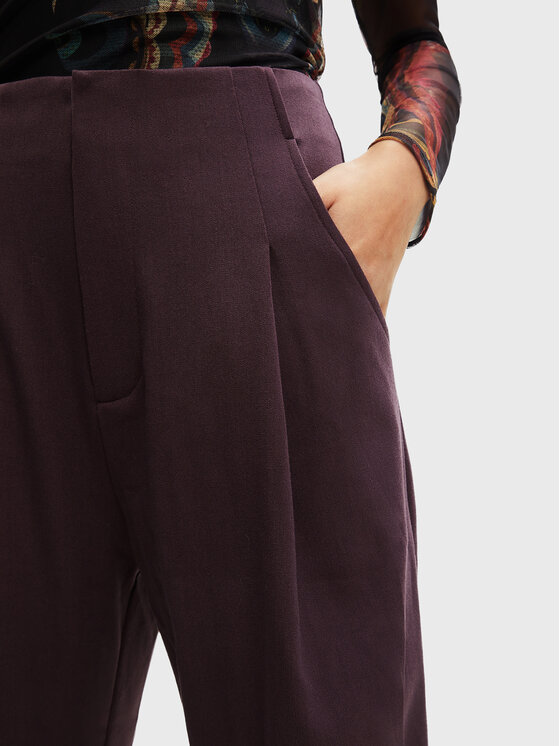 Desigual Desigual Pantaloni di tessuto MONSIEUR CHRISTIAN LACROIX Ra 22WWPW18 Viola Slouchy Fit