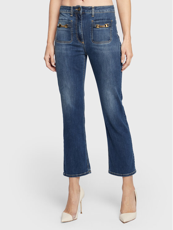 Elisabetta Franchi Jeans hlače PJ-64S-26E2-V280 Modra Slim Fit