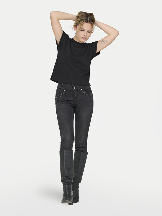 ONLY ONLY T-krekls Erica 15308926 Melns Oversize