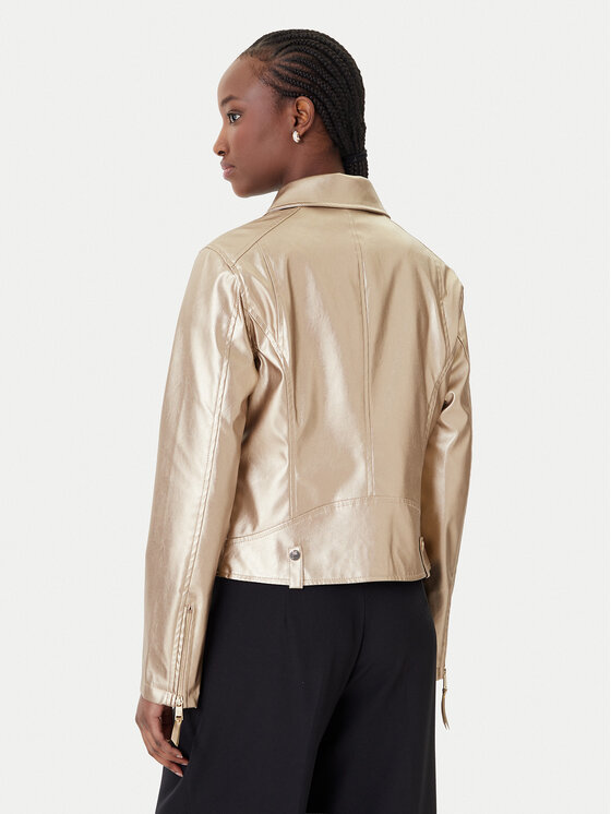 Rinascimento Rinascimento Jacke aus Kunstleder CFC0124665003 Goldfarben Regular Fit