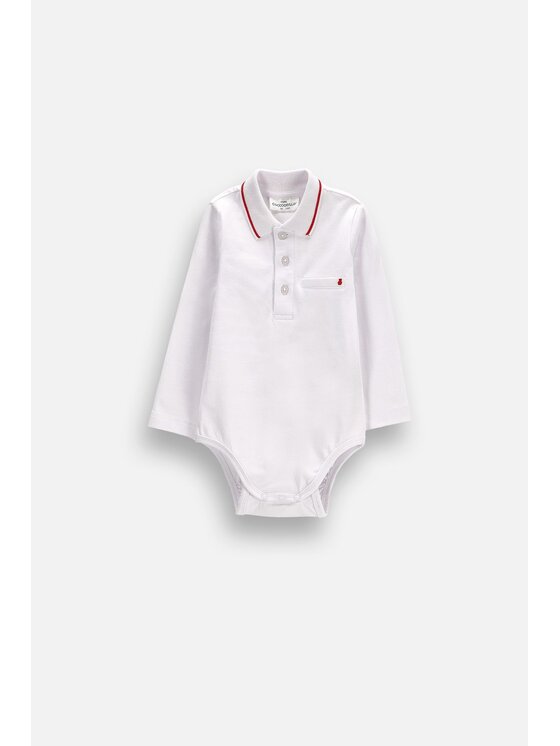 Coccodrillo Coccodrillo Body dziecięce ZC6112401EBB-001 Biały Regular Fit