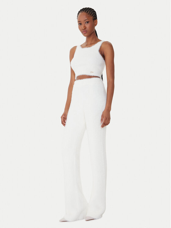 Guess Guess Megztos kelnės O5BB03 Z1282 Écru Flare Fit