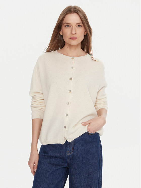Kontatto Kontatto Cardigan 3M0978C Écru Relaxed Fit