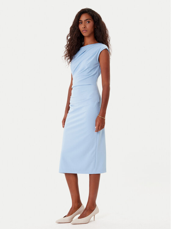Rinascimento Rinascimento Rochie cocktail CFC0125334003 Albastru celest Slim Fit