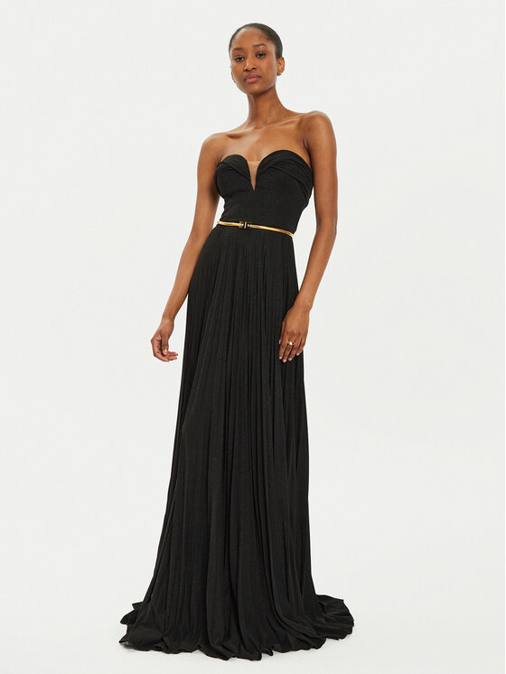 Elisabetta Franchi Elisabetta Franchi Φόρεμα βραδινό AB-628-47E2 Μαύρο Regular Fit