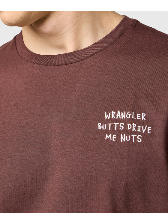 Wrangler Wrangler T-shirt 112371490 Marrone Regular Fit