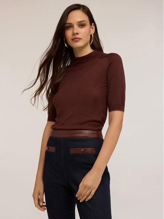 Motivi Motivi Cardigan M386W003470N022 Bordeaux Regular Fit