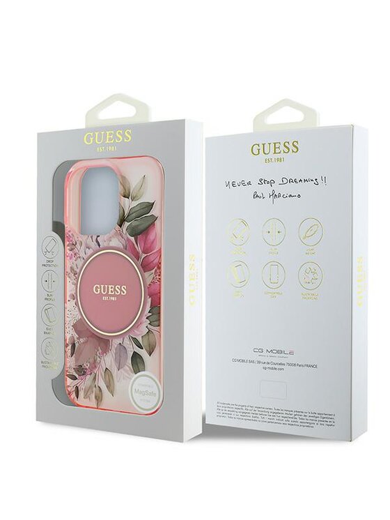 Guess Guess Etui na telefon iPhone 16 Pro Max Różowy