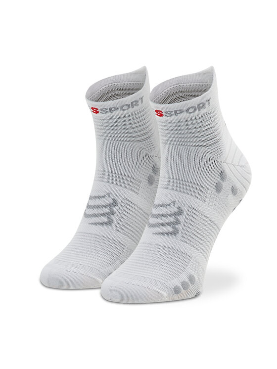 Șosete Înalte Unisex Compressport Pro Racing Socks V4.0 Run Low XU00047B_010 Alb