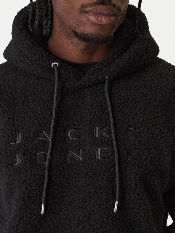 Jack & Jones Jack & Jones Bluza Flare Teddy 12285678 Czarny Relaxed Fit