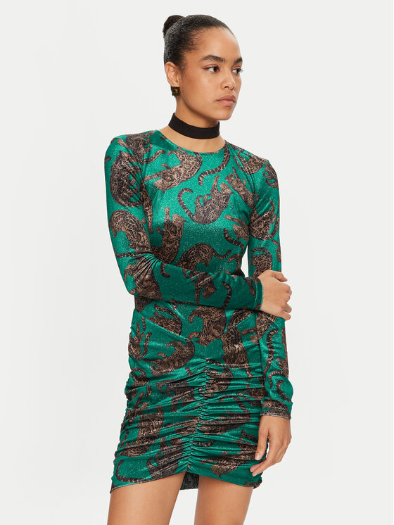 Just Cavalli Just Cavalli Igapäevane kleit 77PAO920 Roheline Slim Fit