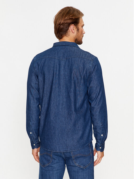 Lee Lee camicia di jeans 112321897 Blu scuro Regular Fit