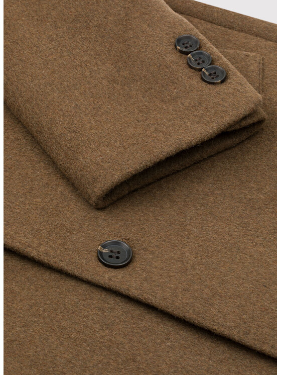 Pako Lorente Pako Lorente Płaszcz wełniany P22WF-7X-001 Beżowy Classic Fit