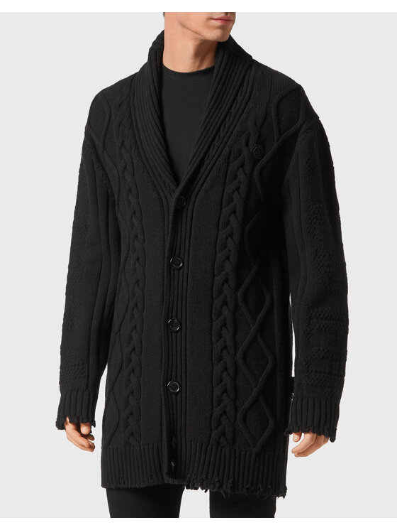 PHILIPP PLEIN PHILIPP PLEIN Kardigan 2423 Černá Regular Fit