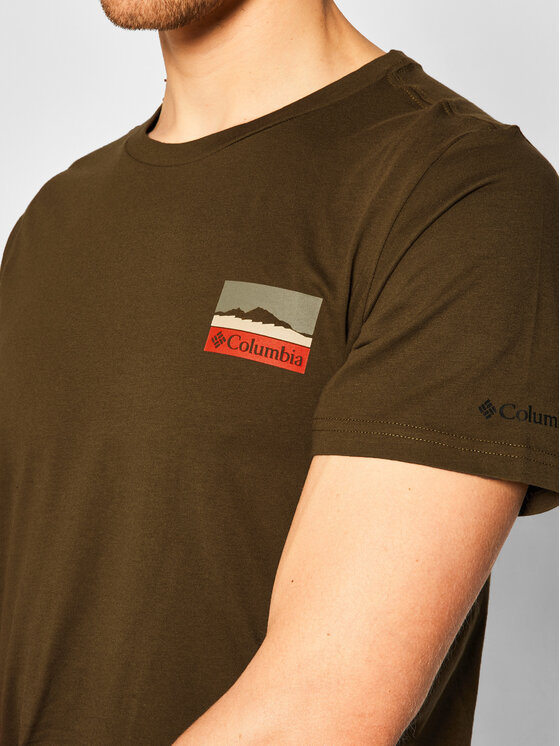 Columbia Columbia T-Shirt Rapid Ridge Back Graphic EM0405 Πράσινο Regular Fit