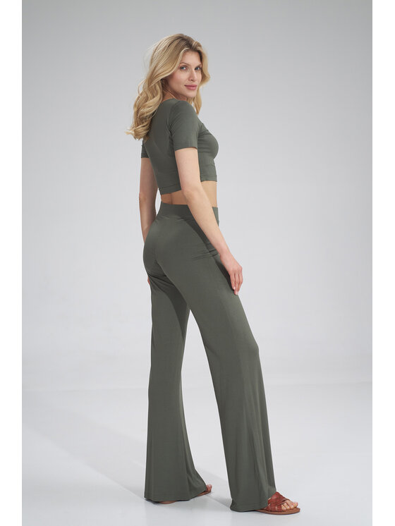 FIGL FIGL Bluzka M748 Khaki Regular Fit