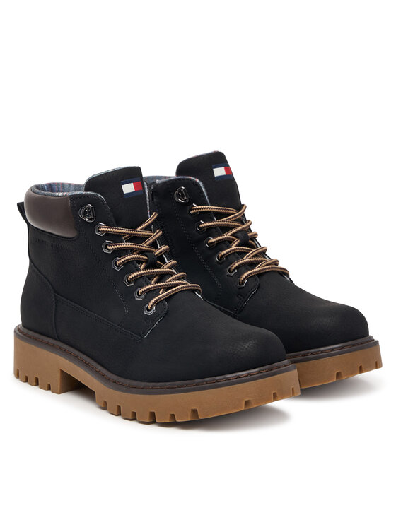 Tommy Hilfiger Tommy Hilfiger Kotníková obuv T3X5-35280-0296A695 S Černá