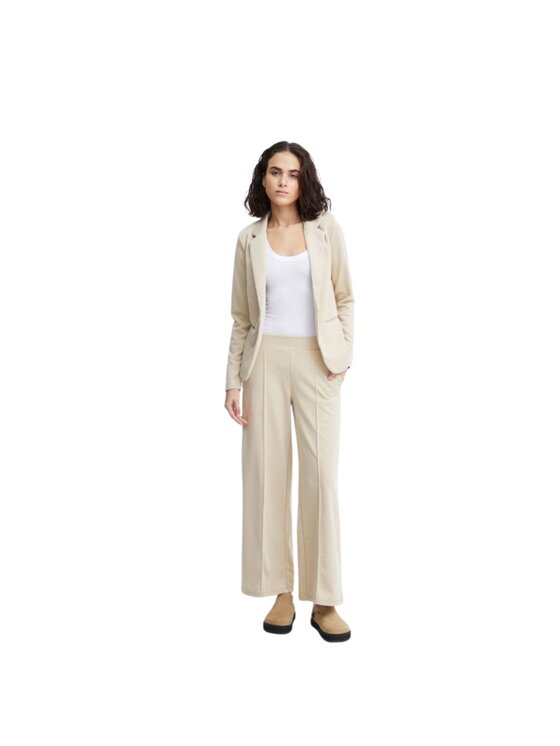 ICHI ICHI Pantaloni da donna Pantalone ihkate piquet pa3 Beige Regular Fit