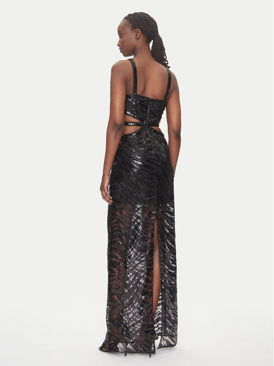 Just Cavalli Just Cavalli Õhtune kleit 78PAO951 Must Slim Fit