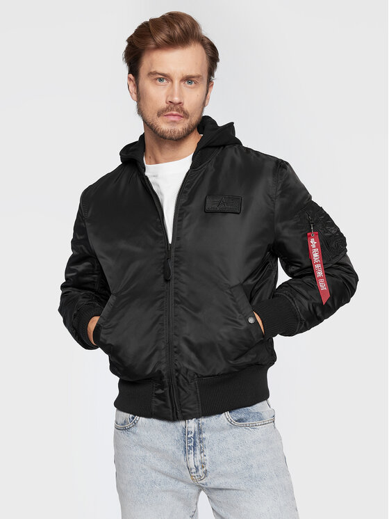 Alpha Industries Bomber Jakna Back Print 128113 Črna Regular Fit