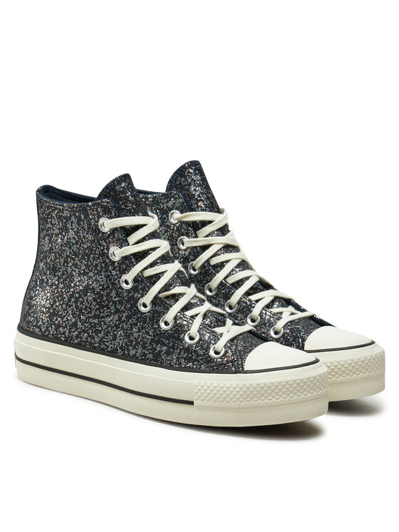 Converse Converse Tenisice Chuck Taylor All Star Lift Platform Glitter A09551C 401 Crna