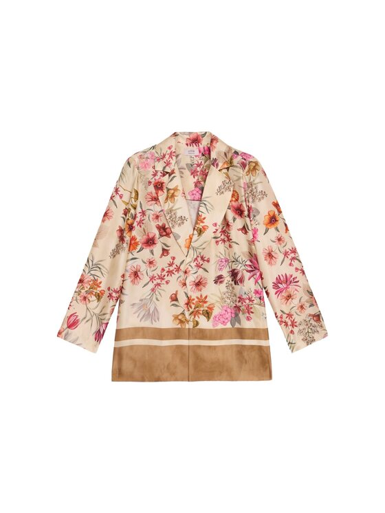 Oltre Oltre Giacca di transizione R008R002374N0R2 Crema Baggy Fit