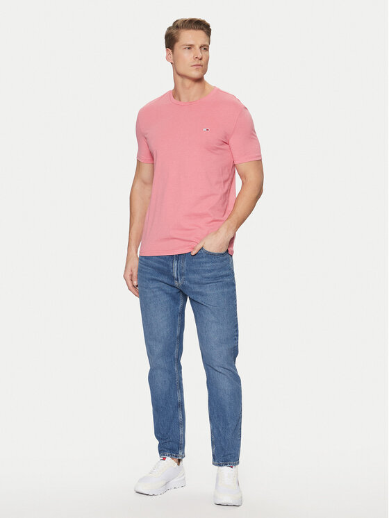 Tommy Jeans Tommy Jeans T-shirt Jaspe DM0DM20363 Rosa Slim Fit