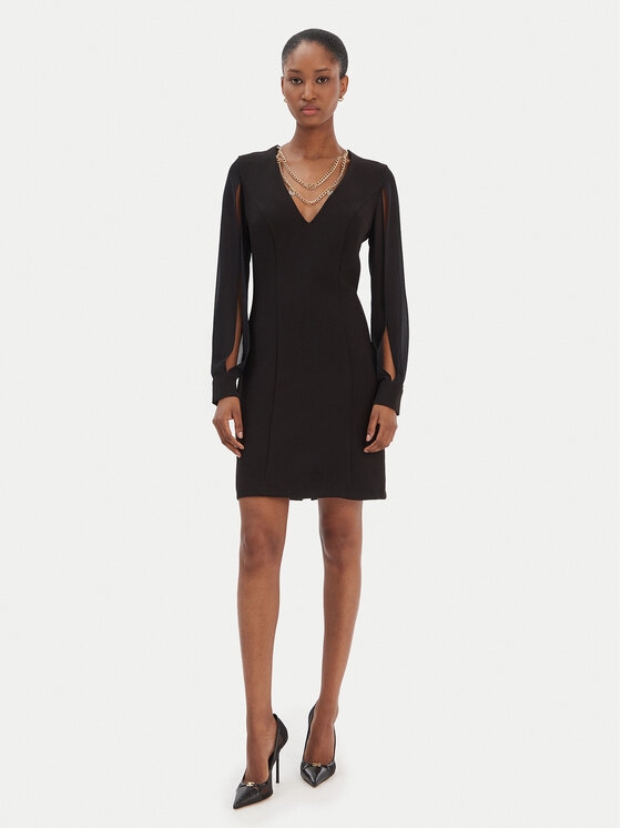 Rinascimento Rinascimento Rochie cocktail CFC0126535003 Negru Slim Fit