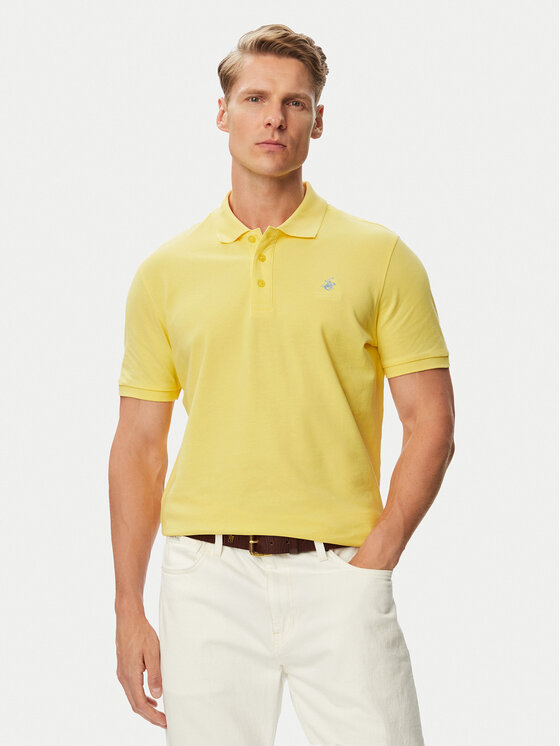 Beverly Hills Polo Club Tricou polo P-SS26M-P42560_BBU Galben Regular Fit