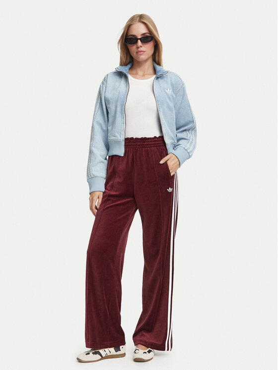 adidas adidas Спортивні штани Velour LG4291 Бордовий Loose Fit