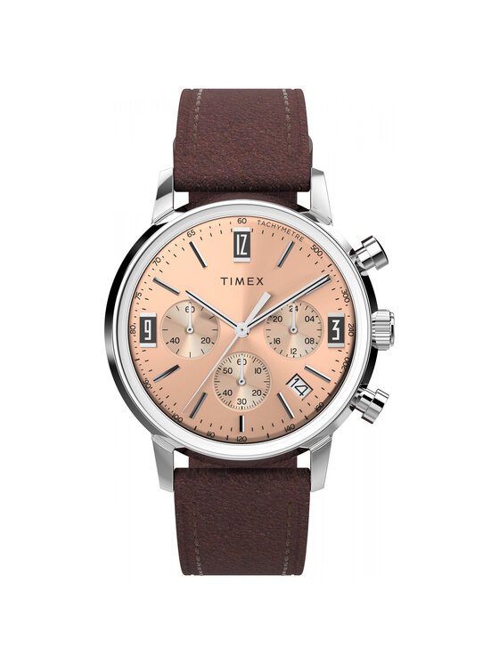Timex Timex Zegarek TW2W51400 Brązowy