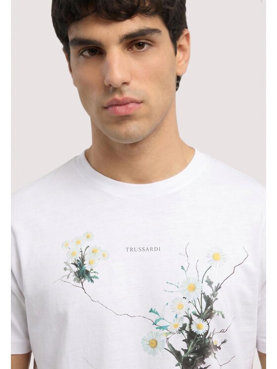 Trussardi Trussardi T-Shirt G0998000282N001 Biały Regular Fit