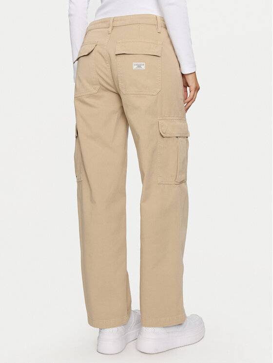 Guess Jeans Guess Jeans Kalhoty z materiálu 165623 Béžová Slim Fit