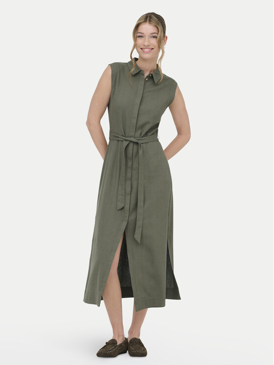 ONLY ONLY Hemdkleid Goa 15363697 Khakifarben Regular Fit