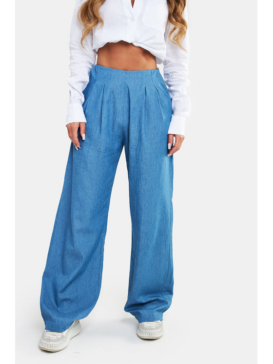 MANDRAGORA MANDRAGORA Jeansy Jeansy bawełniane Dżin Modrá Wide Leg