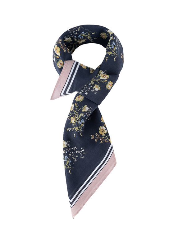 ALLORA BE UNIQUE ALLORA BE UNIQUE Foulard silk scarf Nero